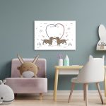 Mock up poster frame in children room,kids room,nursery mockup.