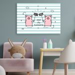 Mock up poster frame in children room,kids room,nursery mockup.