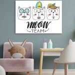 Mock up poster frame in children room,kids room,nursery mockup.