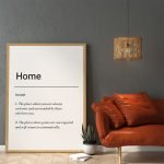 Poster Frame in living room Psd Mockup