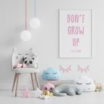 Mock up poster frame in children room,kids room,nursery mockup,W