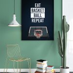 Poster Frame in living room Psd Mockup