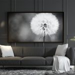 Poster Frame in living room Psd Mockup